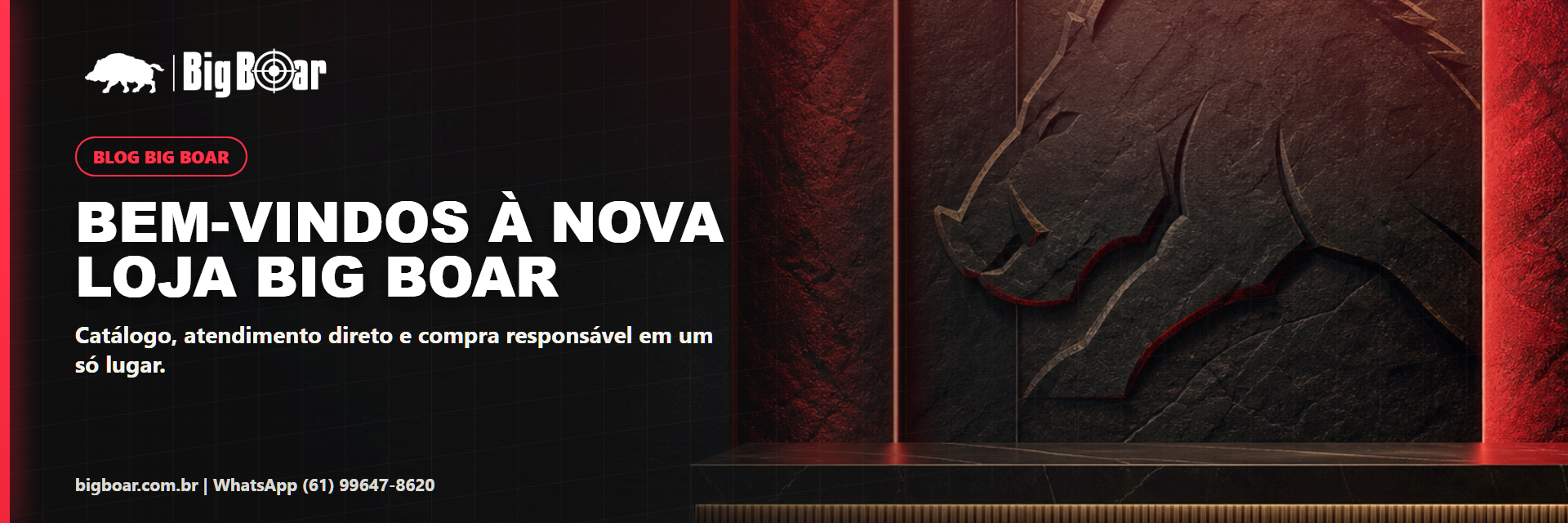 Banner do artigo Bem-vindos à nova loja Big Boar