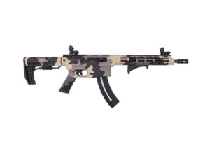 Rifle CBC Delta WMR 22 Magnum Camuflado lateral