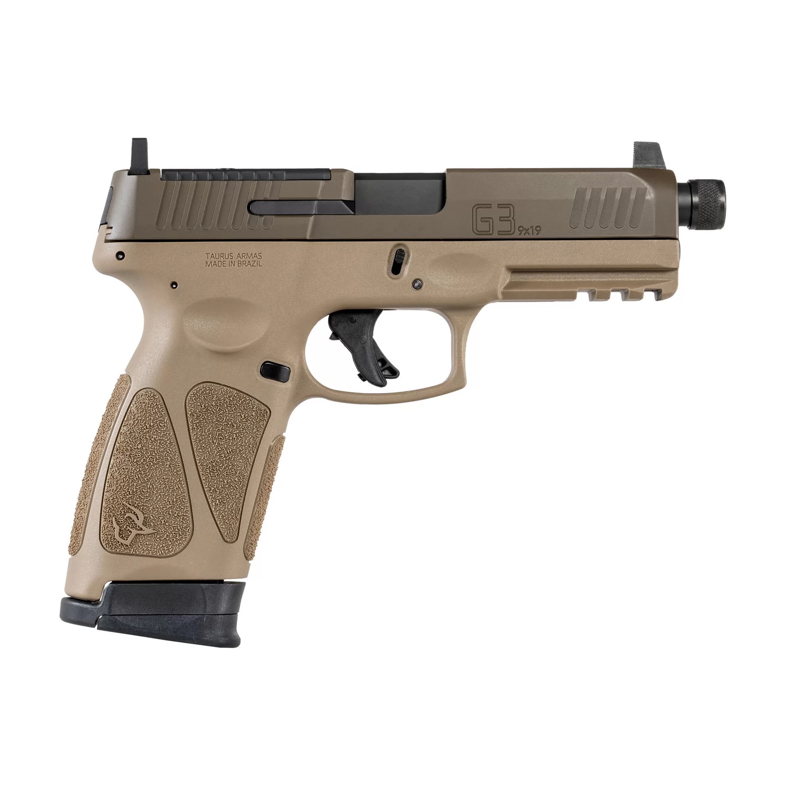 Pistola Taurus G3TACT Calibre 9 mm Cano 4,5" Carb. P.Cerakote (FDE)