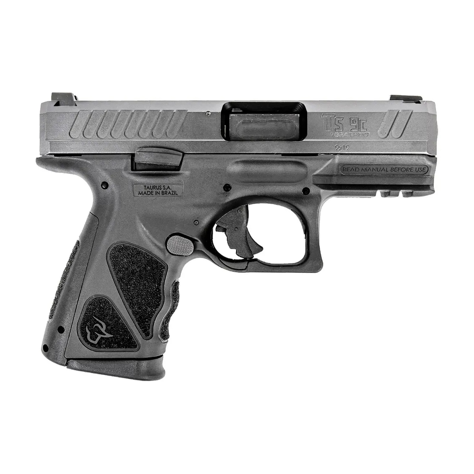 Pistola Taurus TS9C Calibre 9 mm Cano 3,7" Carbono Cerakote Graf. - Grafeno - Ambidestro