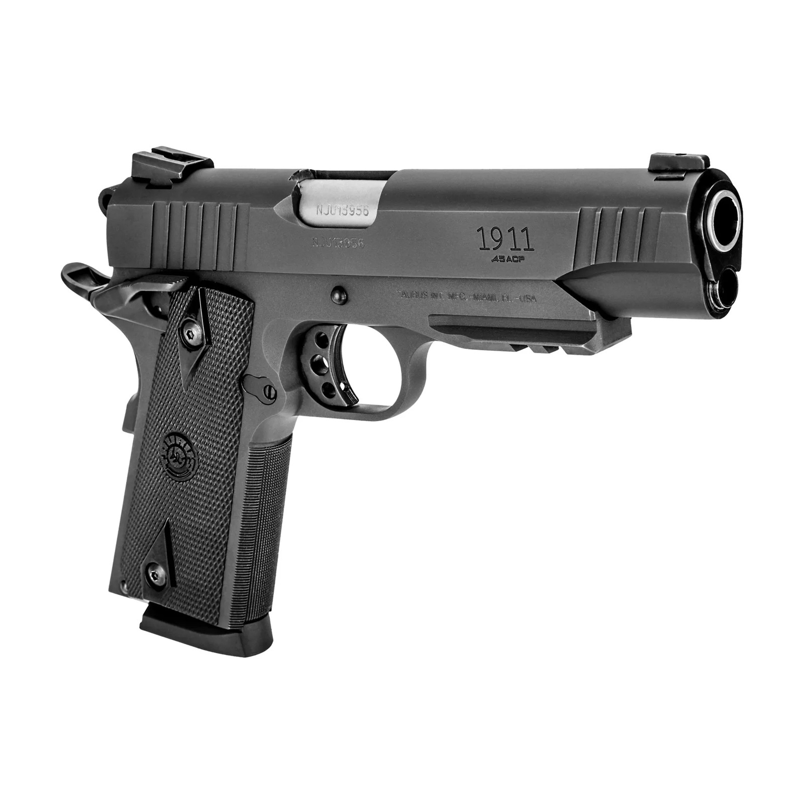 Pistola Taurus PT1911 Calibre .45 ACP Cano 5" Carbono fosco (TÁTICA) - Imagem 3