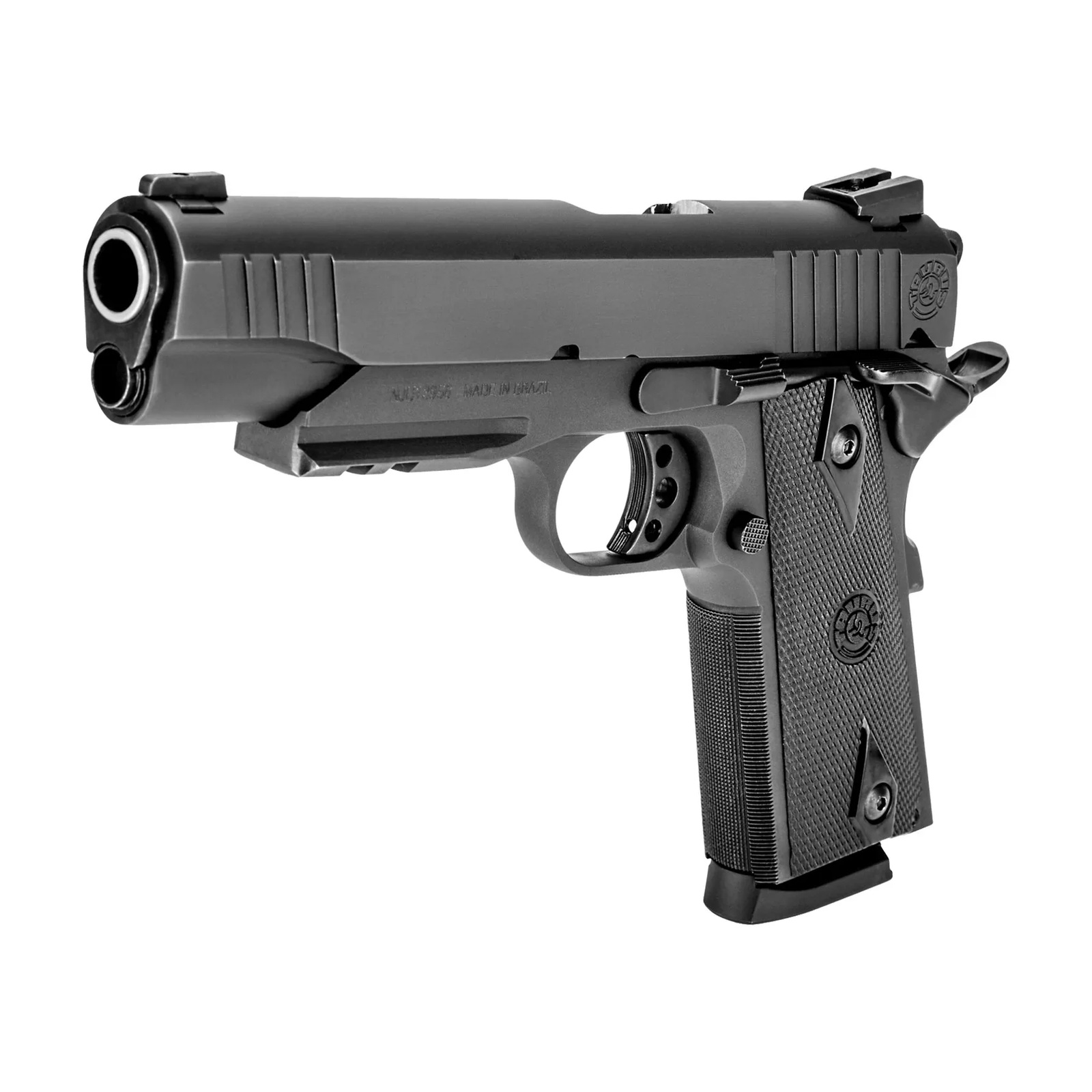 Pistola Taurus PT1911 Calibre .45 ACP Cano 5" Carbono fosco (TÁTICA) - Imagem 2