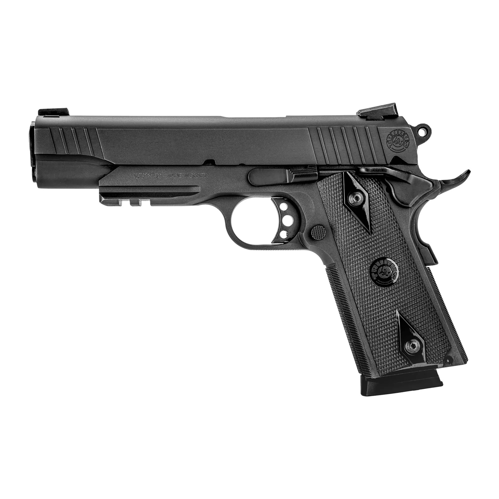 Pistola Taurus PT1911 Calibre .45 ACP Cano 5" Carbono fosco (TÁTICA) - Imagem 4