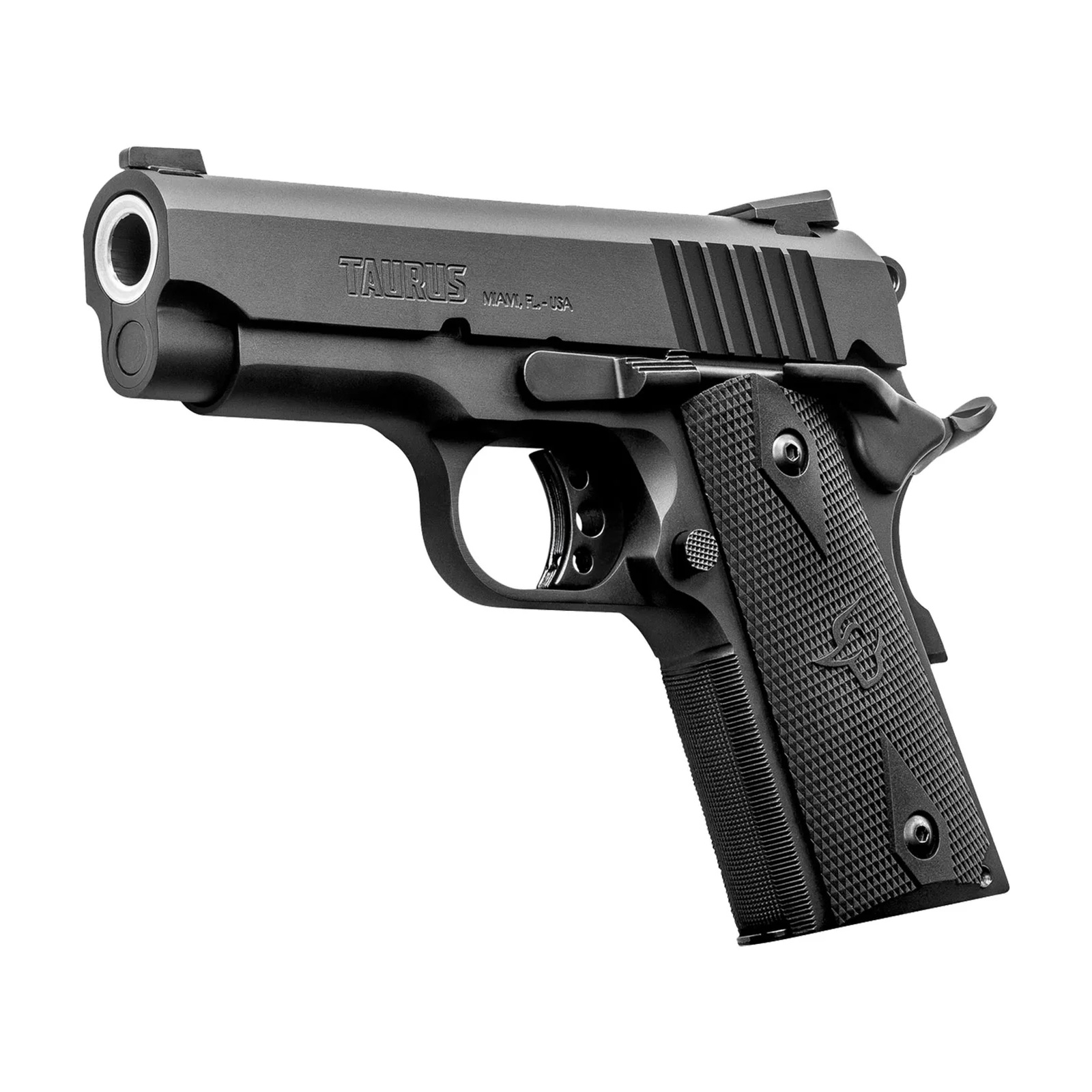 Pistola Taurus PT1911 OFF Calibre .45 ACP Cano 3,5" Carbono Fosco - Officer - Imagem 2