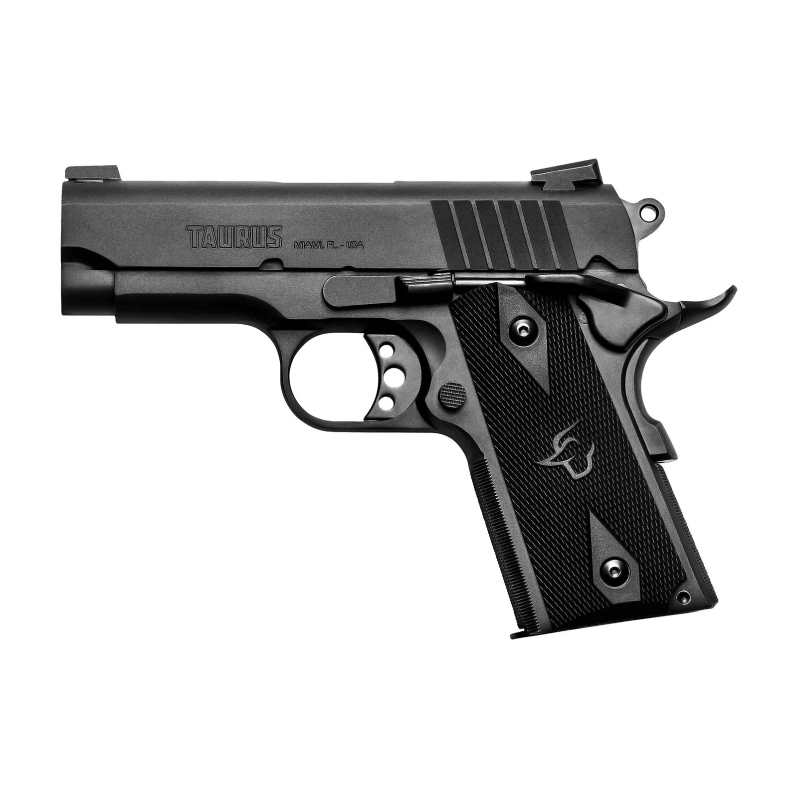Pistola Taurus PT1911 OFF Calibre .45 ACP Cano 3,5" Carbono Fosco - Officer - Imagem 4